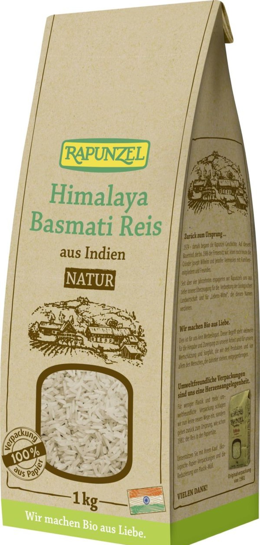 Rapunzel Riso E Risotti | Riso Basmati Bio Dell'Himalaya - Naturale, 1 Kg