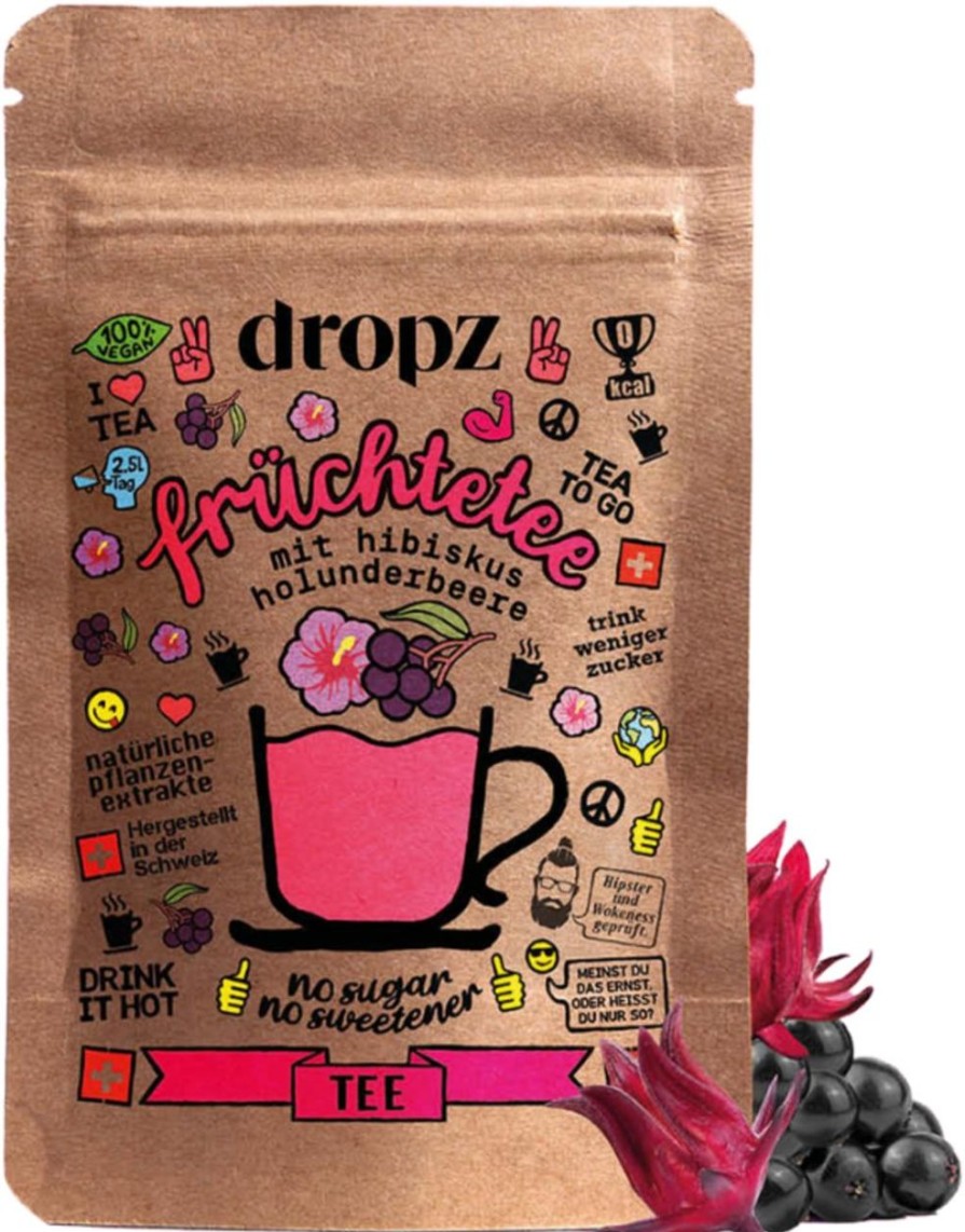 dropz Bevande In Polvere E Microdrink | Microdrink Tea - Te Fruttato Con Ibisco E Sambuco, Te Fruttato Con Ibisco E Sambuco (20 Pezzi)
