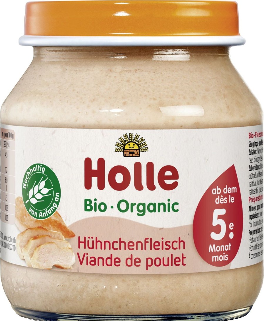 Holle Alimenti Per Bambini E Neonati | Omogeneizzato Bio - Pollo, 125 G