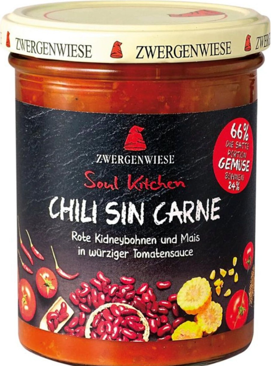 Zwergenwiese Piatti Pronti | Soul Kitchen - Chili Sin Carne Bio, 370 G