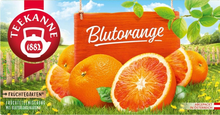 TEEKANNE Te E Tisane | Fruchtegarten - Arancia Rossa, 20 Bustine A Doppia Camera (60 G)