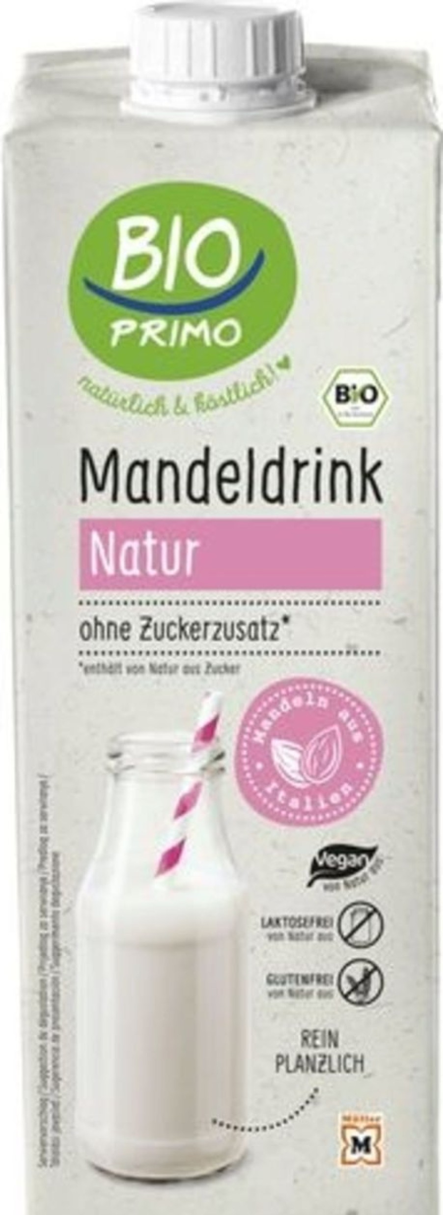 BIO PRIMO Latte E Bevande Vegetali | Latte Di Mandorla Bio - Naturale, 1 L